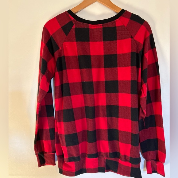 Red and Black Buffalo Plaid PullOver - Picture 3 of 3